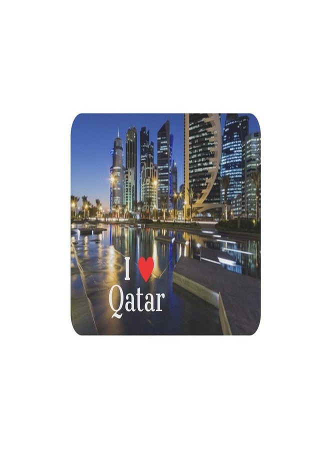 AVI Rubber Rectangular Fridge Magnet Multicolor Qatar Design RFM00403S - Image 1